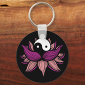 Lotus Flower en Yin Yang Sleutelhanger (Voorkant)