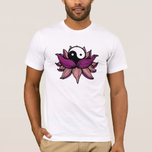 Lotus Flower en Yin Yang T-shirt