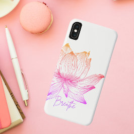 Lotus Flower Floral Design Yoga Meditation Lovers Case-Mate iPhone Case
