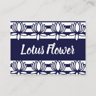 Lotus Flower Floral Stripe Pattern Visitekaartje