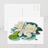 Lotus Flower, Frog and Dragonfly Briefkaart (Voorkant / Achterkant)