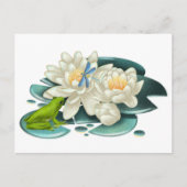 Lotus Flower, Frog and Dragonfly Briefkaart (Voorkant)