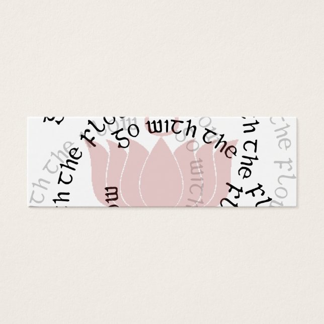 Lotus Flower ga met de stroom mee Mini Visitekaartjes (Voorkant)