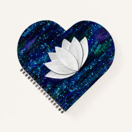 Lotus Flower Galaxy Heart-laptop Notitieboek