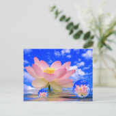 Lotus Flower Geboren in water Briefkaart (Staand voorkant)