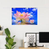 Lotus Flower Geboren in water Poster (Thuiskantoor)