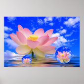 Lotus Flower Geboren in water Poster (Voorkant)