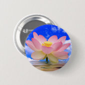 Lotus Flower Geboren in water Ronde Button 5,7 Cm (Voorkant /achterkant)