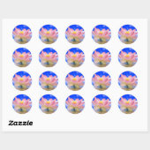 Lotus Flower Geboren in water Ronde Sticker (Vel)