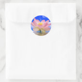 Lotus Flower Geboren in water Ronde Sticker (Tas)