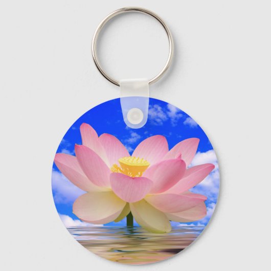 Lotus Flower Geboren in water Sleutelhanger (Voorkant)