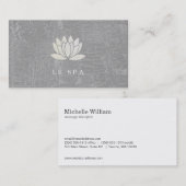 Lotus Flower / Gemarmerd Grijs Visitekaartje (Voorkant / Achterkant)