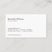 Lotus Flower / Gemarmerd Grijs Visitekaartje (Achterkant)