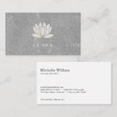 Lotus Flower / Gemarmerd Grijs Visitekaartje (Voorkant / Achterkant)