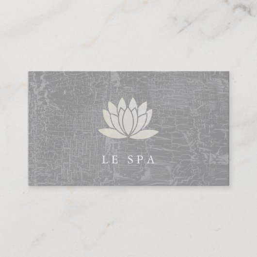 Lotus Flower / Gemarmerd Grijs Visitekaartje (Voorkant)