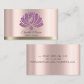 Lotus Flower Glitter Roos Gold Beauty Salon Visitekaartje (Voorkant / Achterkant)