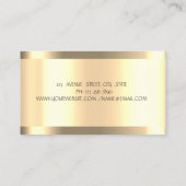 Lotus Flower Gold Glitter Yoga Visitekaartje (Achterkant)