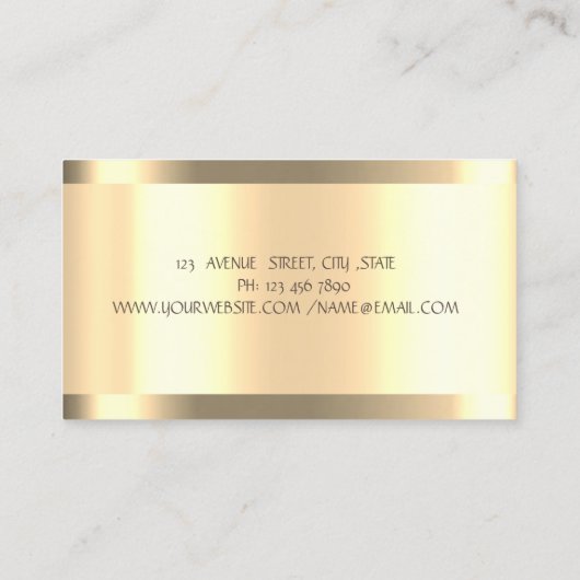 Lotus Flower Gold Glitter Yoga Visitekaartje (Achterkant)