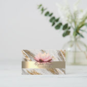 Lotus Flower Gold Glitter Yoga Visitekaartje (Staand voorkant)