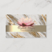 Lotus Flower Gold Glitter Yoga Visitekaartje (Voorkant)