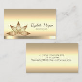 Lotus Flower Gold Sparkle Visitekaartje (Voorkant / Achterkant)