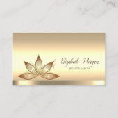 Lotus Flower Gold Sparkle Visitekaartje (Voorkant)