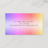 Lotus Flower Gold Stripe Yoga Instructor Visitekaartje (Achterkant)