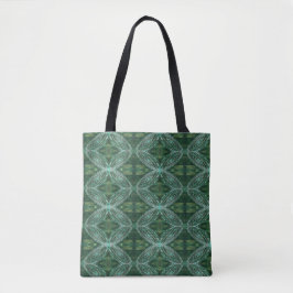 Lotus Flower Green Galaxy Canvas tas