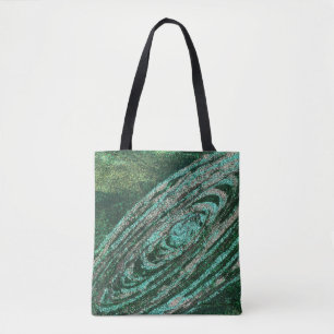 Lotus Flower Green Galaxy Canvas tas