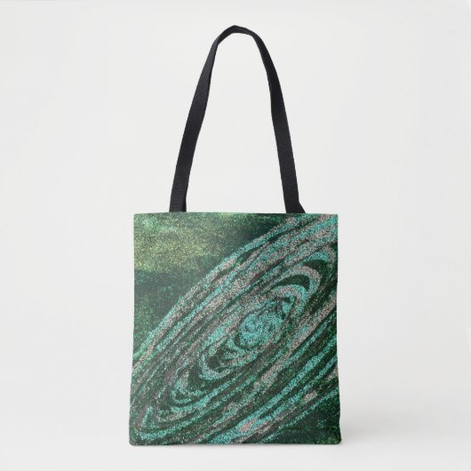 Lotus Flower Green Galaxy Canvas tas (Voorkant)