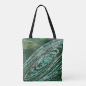 Lotus Flower Green Galaxy Canvas tas (Achterkant)