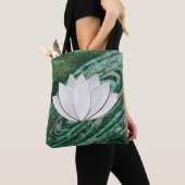 Lotus Flower Green Galaxy Canvas tas (Dichtbij)