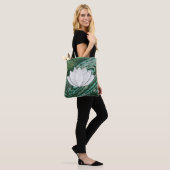 Lotus Flower Green Galaxy Canvas tas (Op model)