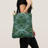 Lotus Flower Green Galaxy Canvas tas (Dichtbij)