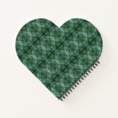 Lotus Flower Green Galaxy Heart Shape-laptop Notitieboek (Achterkant)