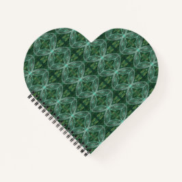 Lotus Flower Green Galaxy Heart Shape-laptop Notitieboek
