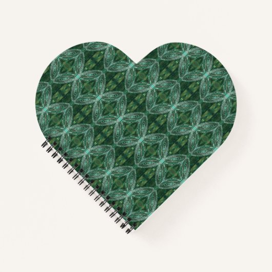 Lotus Flower Green Galaxy Heart Shape-laptop Notitieboek (Voorkant)