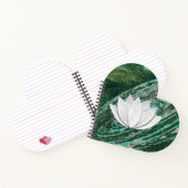 Lotus Flower Green Galaxy Heart Shape Notitieboek (Binnen)