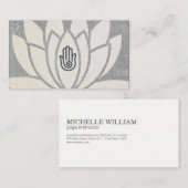 Lotus Flower | Hand | Yoga-instructeur Visitekaartje (Voorkant / Achterkant)