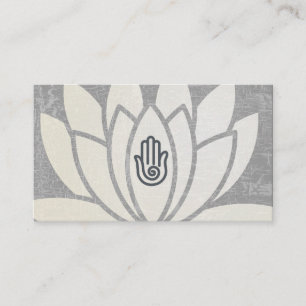 Lotus Flower   Hand   Yoga-instructeur Visitekaartje