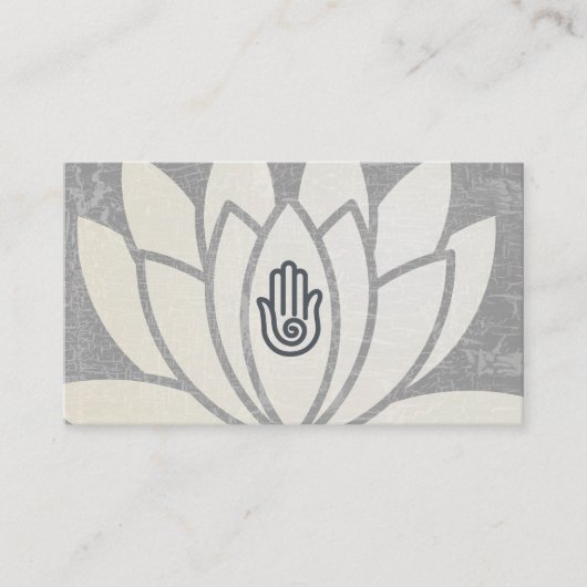 Lotus Flower | Hand | Yoga-instructeur Visitekaartje (Voorkant)
