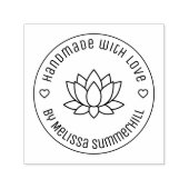 Lotus Flower Handmade with Love Zelfinktende Stempel (Design)