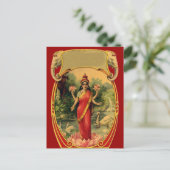 Lotus Flower Hindu Goddess Lakshmi Briefkaart (Staand voorkant)