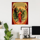  Lotus Flower Hindu Goddess Lakshmi Poster (Thuiskantoor)