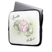 Lotus Flower Hoesje | Tablet-laptop | Wakker binne Laptop Sleeve (Voorkant Links)