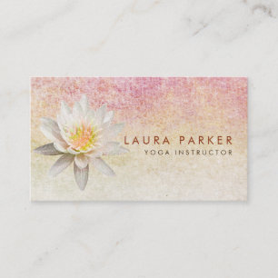 Lotus Flower Holistic Meditation Yoga Instructor Visitekaartje