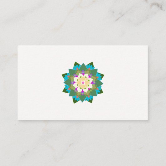 Lotus Flower Holistic Mental Health Healer Visitekaartje (Achterkant)