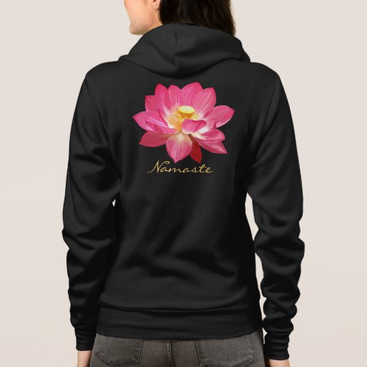 Lotus Flower Hoodie Shirt Namaste (Achterkant)