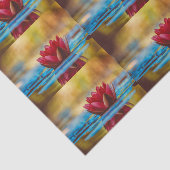 Lotus Flower in a Pond Patterated Photo Tissuepapier (Detail)