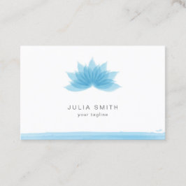 Lotus flower in blauwe kleur visitekaartje